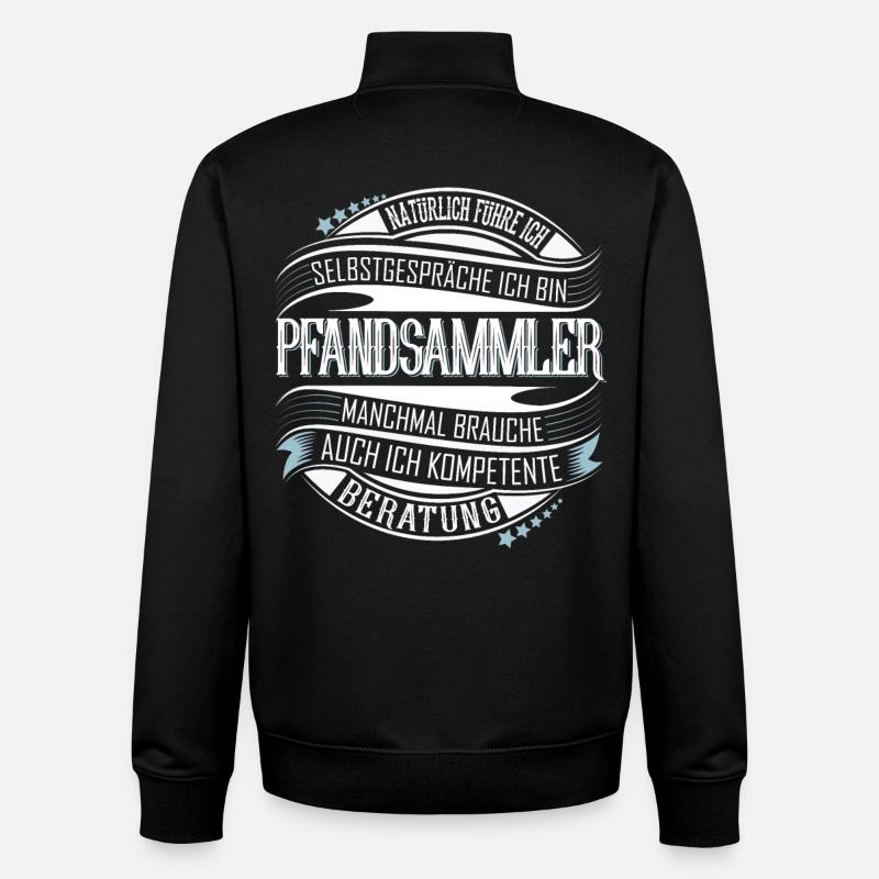 Pfandsammler - Unisex Organic Zip Sweatshirt von Stanley/Stella - Schwarz