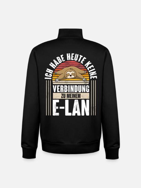 Faultier E-Lan - Unisex Organic Zip Sweatshirt von Stanley/Stella - Schwarz