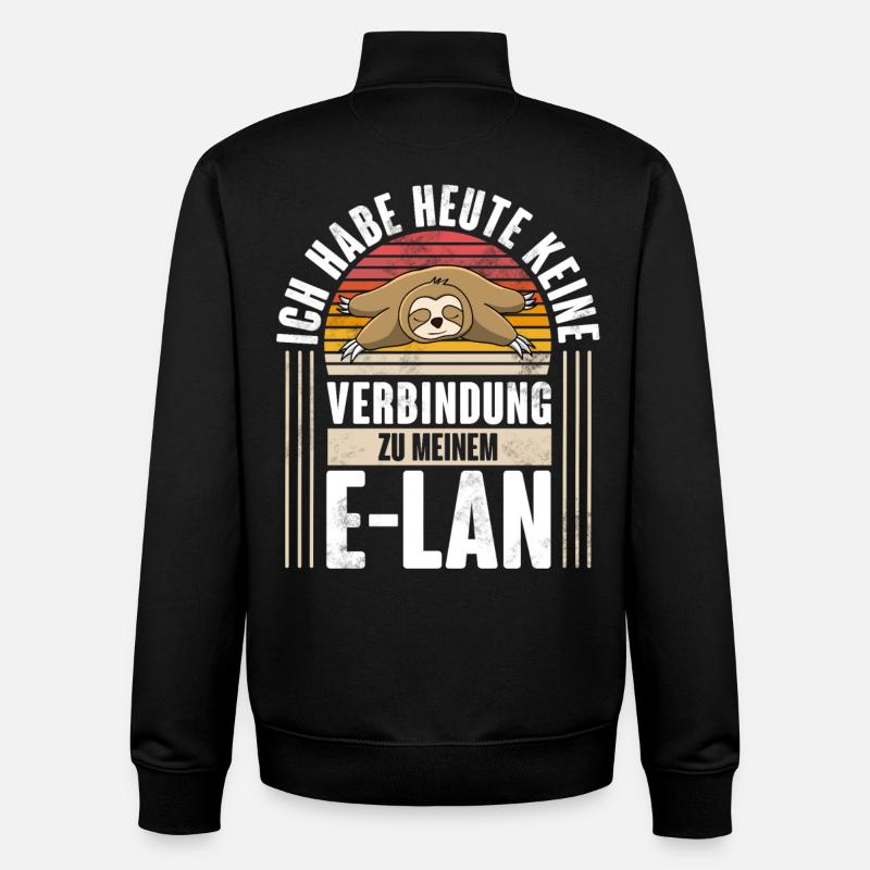 Faultier E-Lan - Unisex Organic Zip Sweatshirt von Stanley/Stella - Schwarz