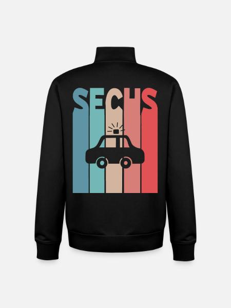 6 Jahre Polizeiauto Polizei - Unisex Organic Zip Sweatshirt von Stanley/Stella - Schwarz