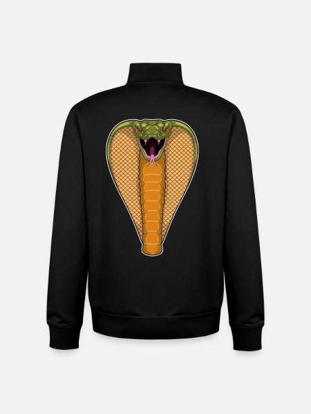 Serpent Cobra - Sweat zippé unisexe en coton bio Stanley/Stella - noir