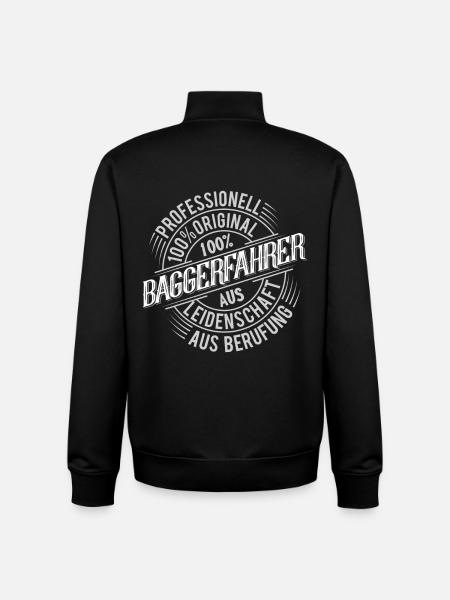 Baggerfahrer - Unisex Organic Zip Sweatshirt von Stanley/Stella - Schwarz