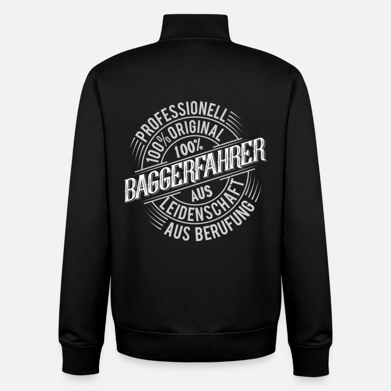 Baggerfahrer - Unisex Organic Zip Sweatshirt von Stanley/Stella - Schwarz