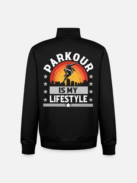 Parkour - Unisex Organic Zip Sweatshirt by Stanley/Stella - black