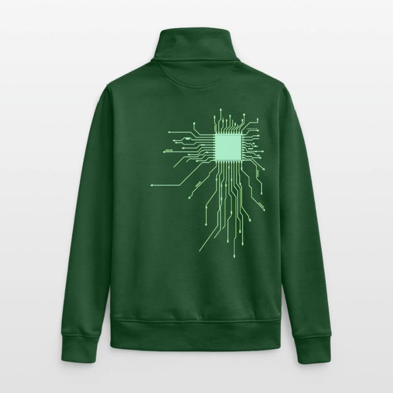 platine Core cpu Computer Nerd pc humor geek code Unisex Organic Zip Sweatshirt von Stanley/Stella