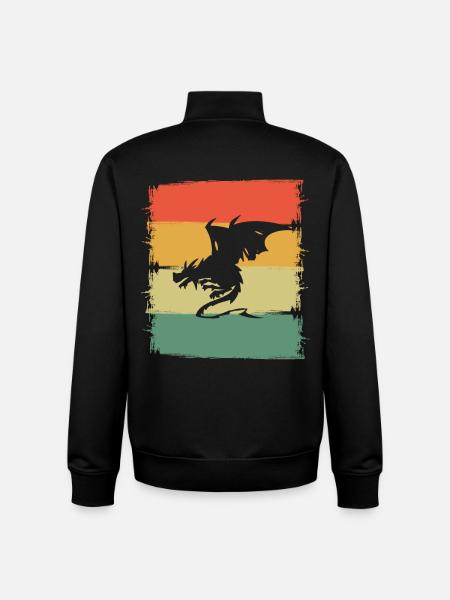 Dragon Dragon - Unisex Organic Zip Sweatshirt by Stanley/Stella - black