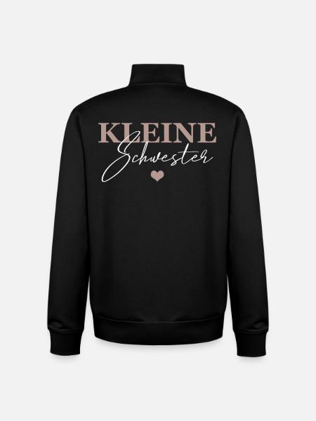 Kleine Schwester - Unisex Organic Zip Sweatshirt von Stanley/Stella - Schwarz