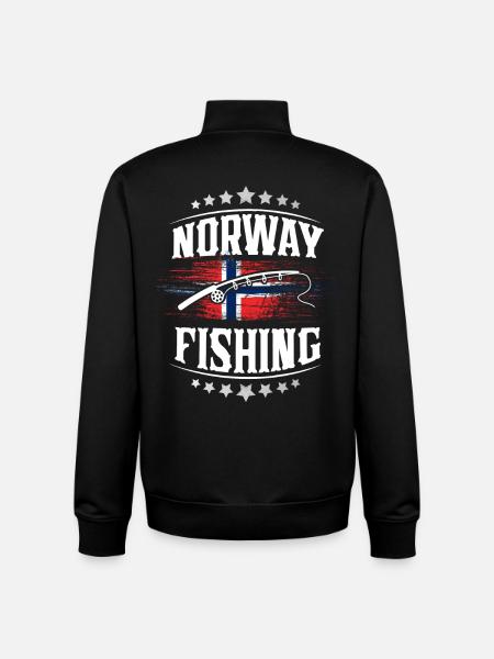 Norwegen Angeln Angler Fischen - Unisex Organic Zip Sweatshirt von Stanley/Stella - Schwarz