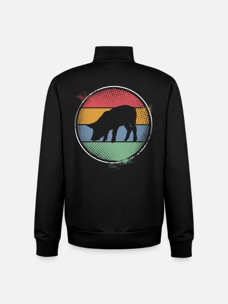 Cochon - Sweat zippé unisexe en coton bio Stanley/Stella - noir