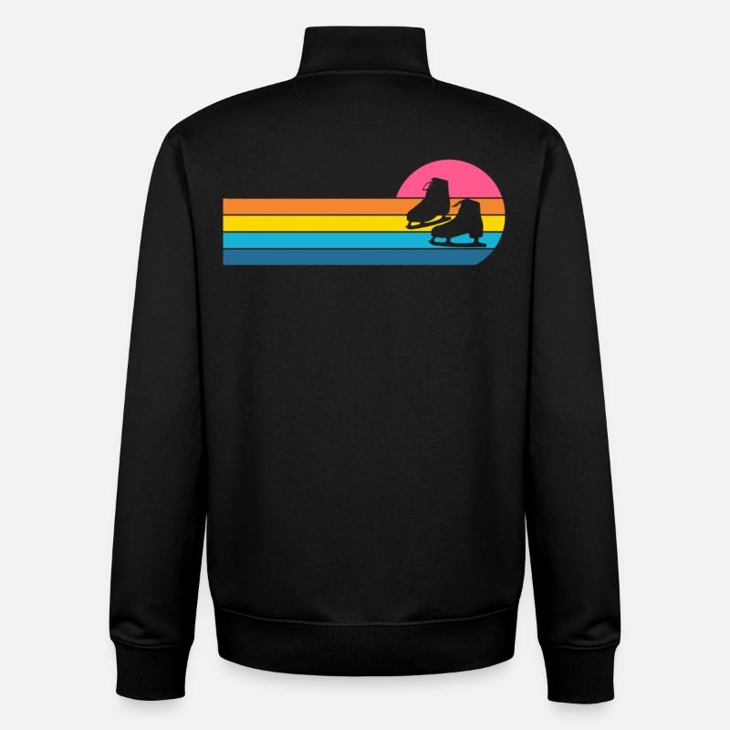 Schlittschuh - Unisex Organic Zip Sweatshirt von Stanley/Stella - Schwarz
