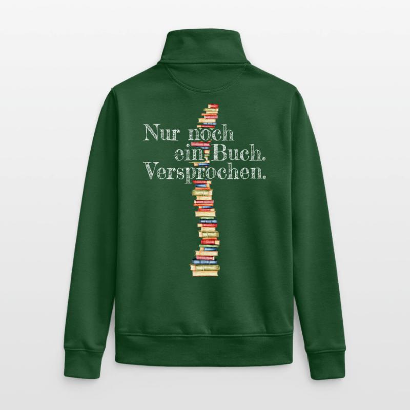 Nur Noch Ein Buch Versprochen Leseratte Bücherwurm Unisex Organic Zip Sweatshirt von Stanley/Stella