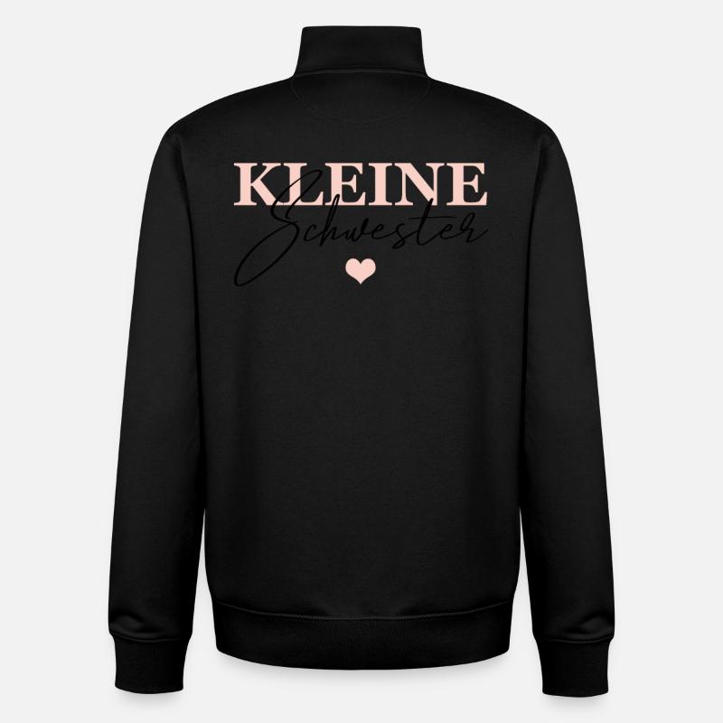 Kleine Schwester - Unisex Organic Zip Sweatshirt von Stanley/Stella - Schwarz
