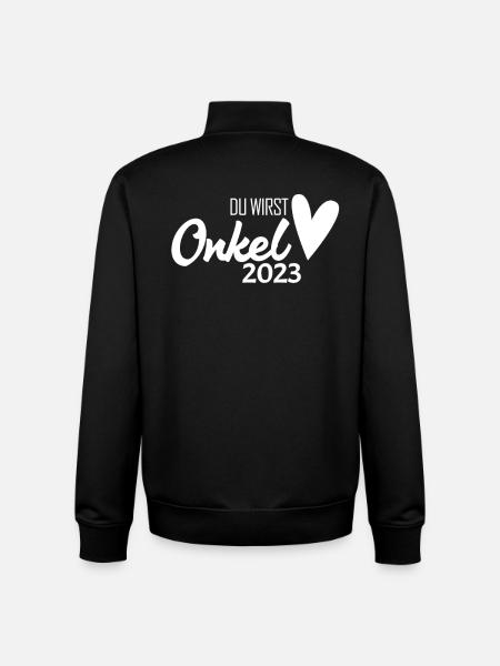 Onkel 2023 - Onkel werden - Unisex Organic Zip Sweatshirt von Stanley/Stella - Schwarz