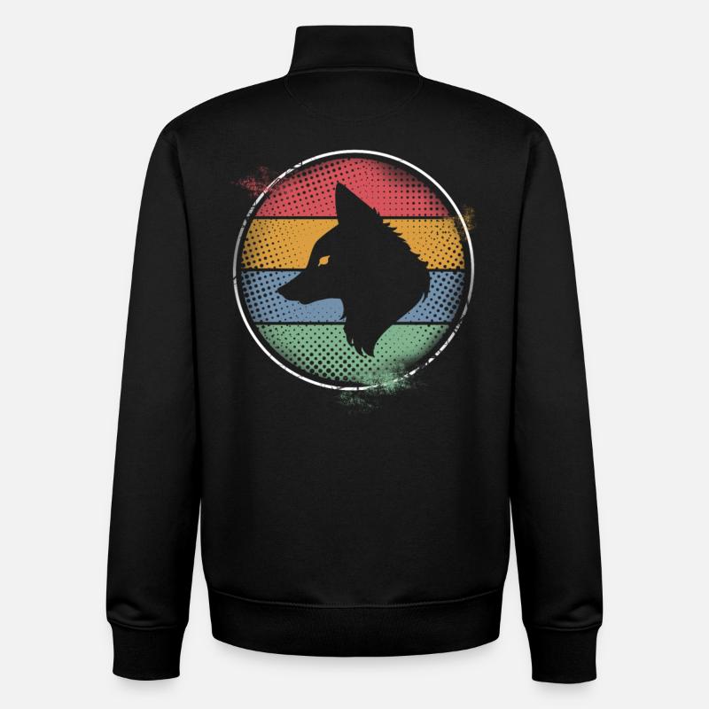 Fox - Unisex Organic Zip Sweatshirt by Stanley/Stella - black