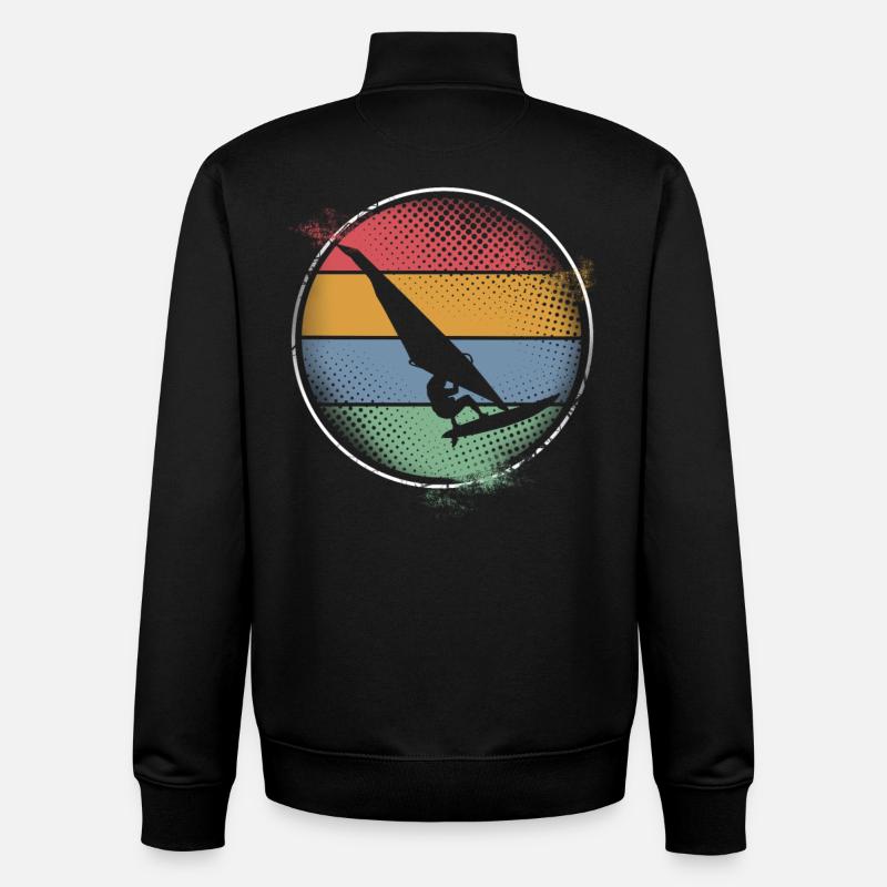 Surfer Surf - Sweat zippé unisexe en coton bio Stanley/Stella - noir