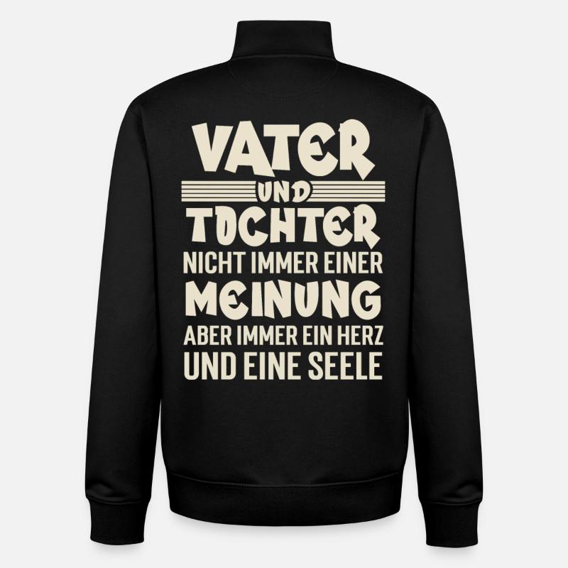 Vater Und Tochter - Unisex Organic Zip Sweatshirt von Stanley/Stella - Schwarz