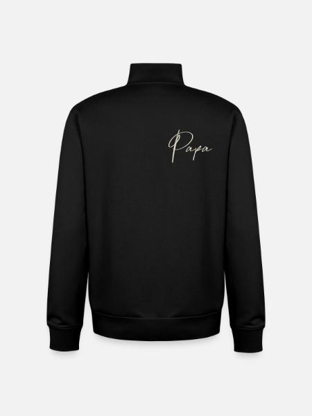 Papa Vater - Unisex Organic Zip Sweatshirt von Stanley/Stella - Schwarz