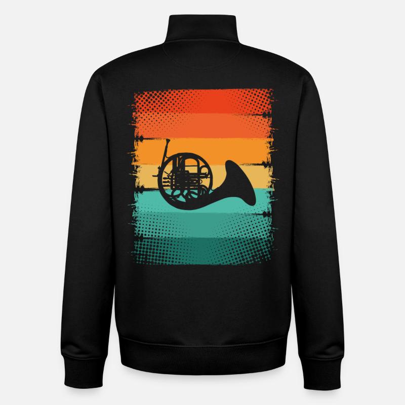 Bugle - Unisex Organic Zip Sweatshirt by Stanley/Stella - black