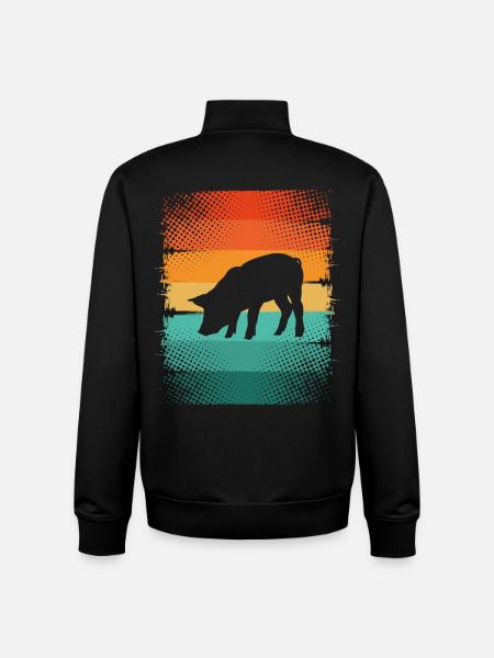 Pig - Unisex Organic Zip Sweatshirt by Stanley/Stella - black