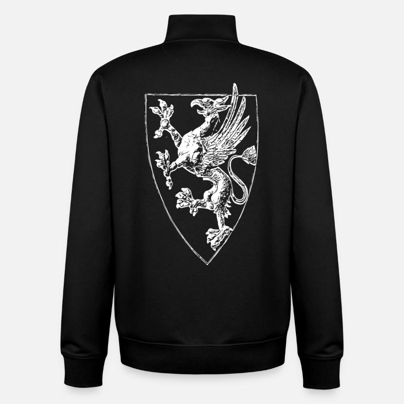 Rostock - griffon debout - Sweat zippé unisexe en coton bio Stanley/Stella - noir