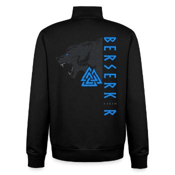 Berserkir Bär Norse Paganism Wikinger Wotansknoten - Unisex Organic Zip Sweatshirt von Stanley/Stella - Schwarz - Hinten - AI Model Male 185 light (185cm)