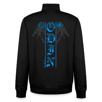 Wölfe Odin Geri Freki Vegvisir Wotansknoten Wolf - Unisex Organic Zip Sweatshirt von Stanley/Stella - Schwarz - Hinten - AI Model Male 185 light (185cm)