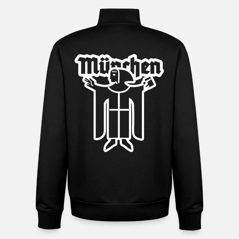 Munich - Sweat zippé unisexe en coton bio Stanley/Stella - noir