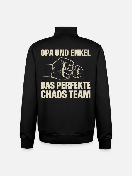 Opa Enkel Chaos Team - Unisex Organic Zip Sweatshirt von Stanley/Stella - Schwarz