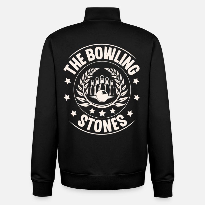 Bowling - Sweat zippé unisexe en coton bio Stanley/Stella - noir