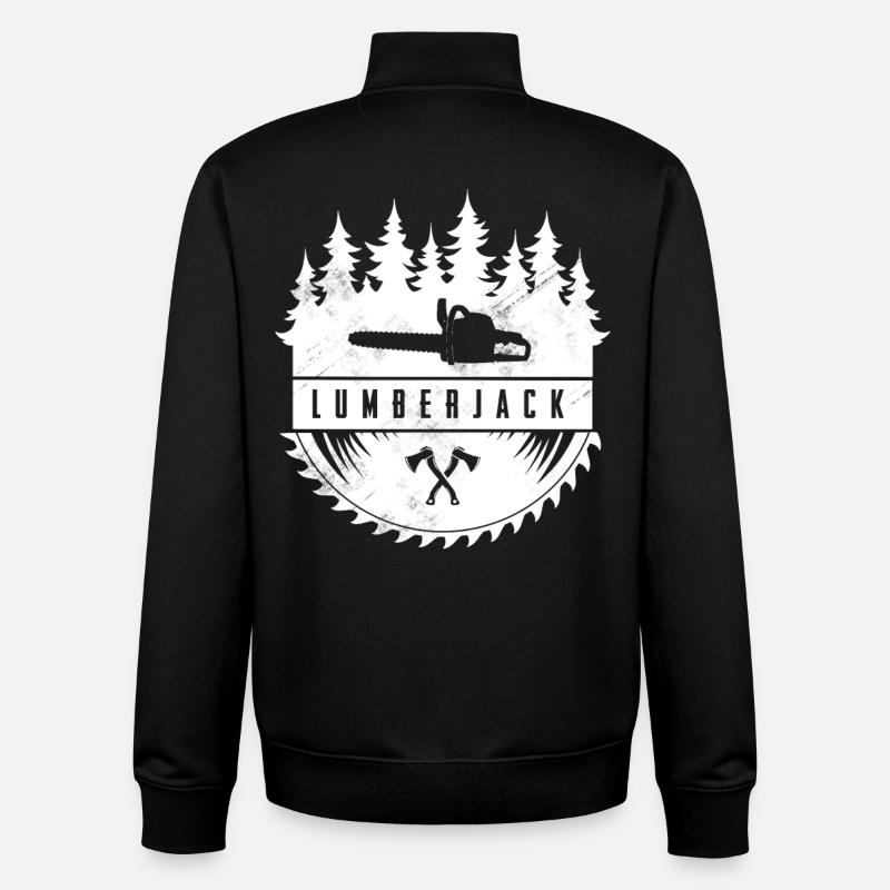 Bûcheron - Sweat zippé unisexe en coton bio Stanley/Stella - noir