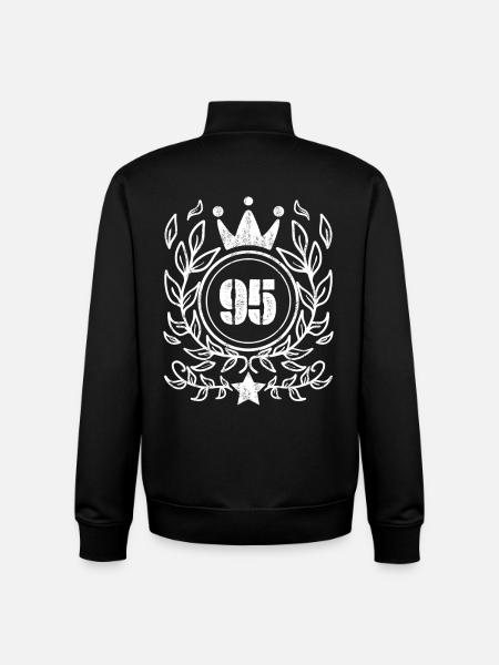 Couronne à 95 numéros - Sweat zippé unisexe en coton bio Stanley/Stella - noir