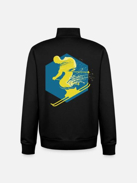 Skier - Unisex Organic Zip Sweatshirt by Stanley/Stella - black