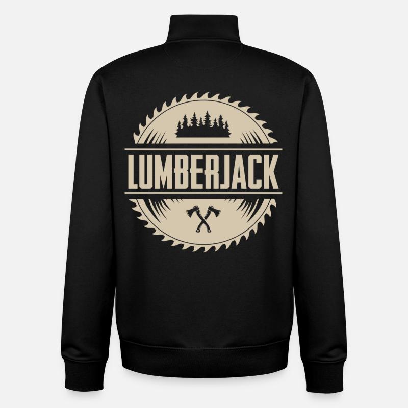 Bûcheron - Sweat zippé unisexe en coton bio Stanley/Stella - noir