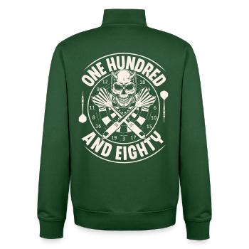 Dart Darten Darts - Unisex Organic Zip Sweatshirt von Stanley/Stella - Flaschengrün - Hinten - AI Model Male 185 dark (185cm)