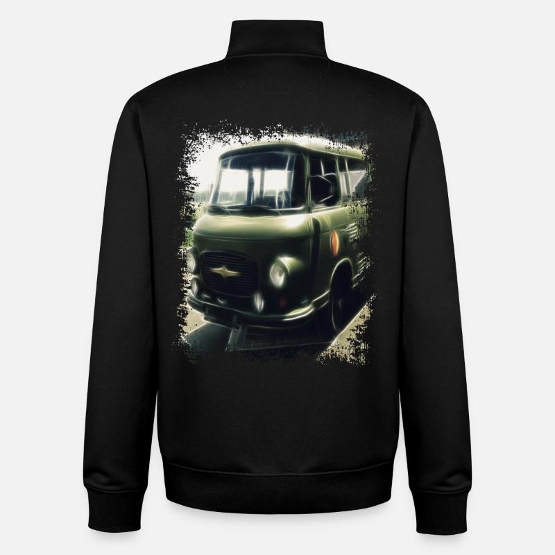Barkas - NVA - RDA - Transporteur - Sweat zippé unisexe en coton bio Stanley/Stella - noir