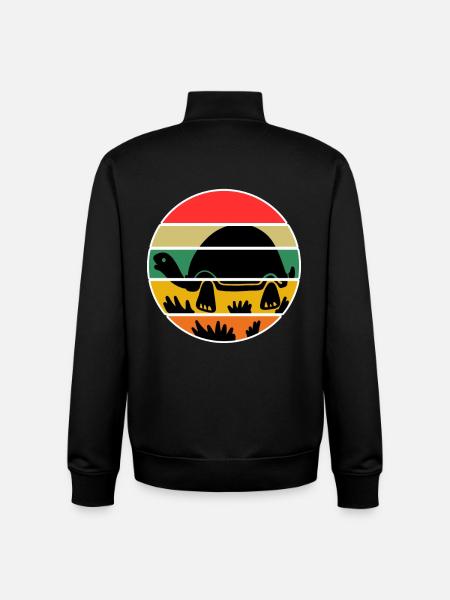 Turtle - Unisex Organic Zip Sweatshirt by Stanley/Stella - black