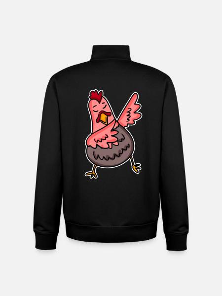 Dabbing Dab Chicken - Unisex Organic Zip Sweatshirt by Stanley/Stella - black