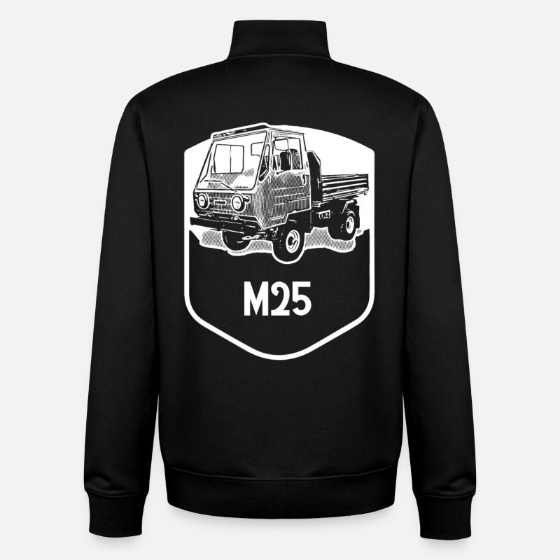Multicar M25 - RDA - Classique - Sweat zippé unisexe en coton bio Stanley/Stella - noir
