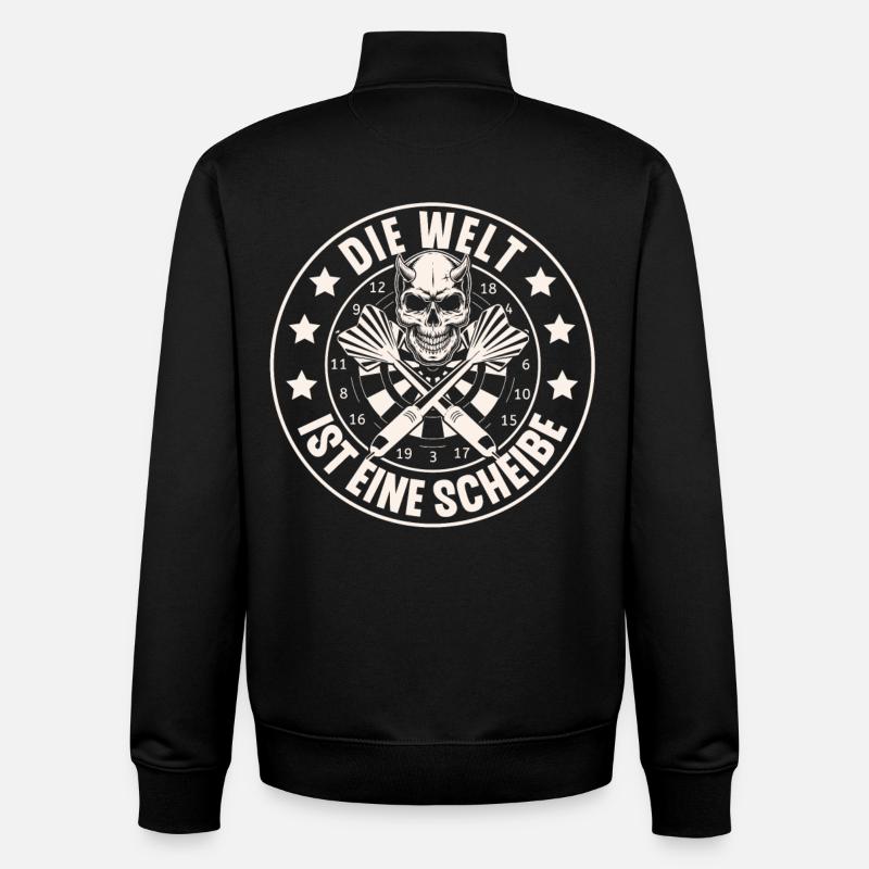 Dart Darten Darts - Unisex Organic Zip Sweatshirt von Stanley/Stella - Schwarz
