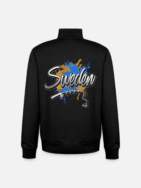 Suède Pêche Pêcheur Pêcheur - Sweat zippé unisexe en coton bio Stanley/Stella - noir