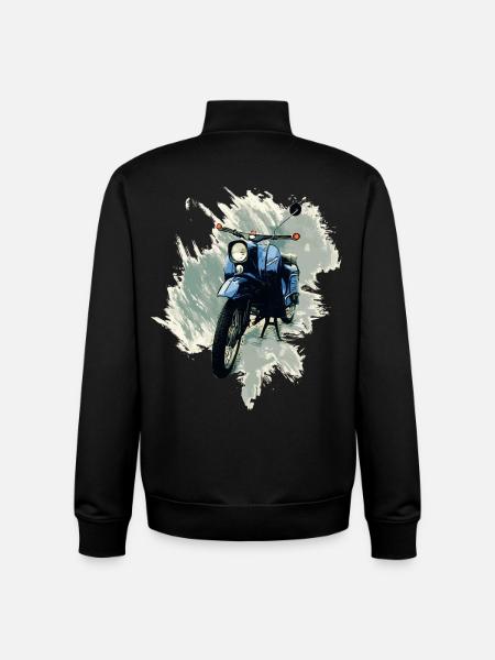 Simson Swallow - Unisex Organic Zip Sweatshirt by Stanley/Stella - black