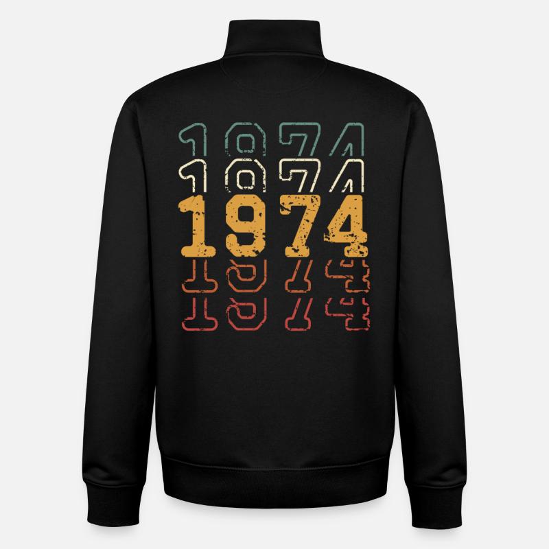 1974 - Sweat zippé unisexe en coton bio Stanley/Stella - noir