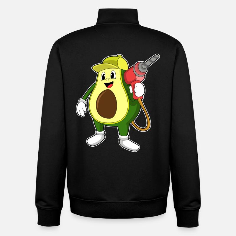 Avocado Artisan Drill Craft - Unisex Organic Zip Sweatshirt by Stanley/Stella - black
