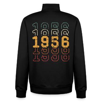 1956 - Unisex Organic Zip Sweatshirt von Stanley/Stella - Schwarz - Hinten - AI Model Male 185 light (185cm)