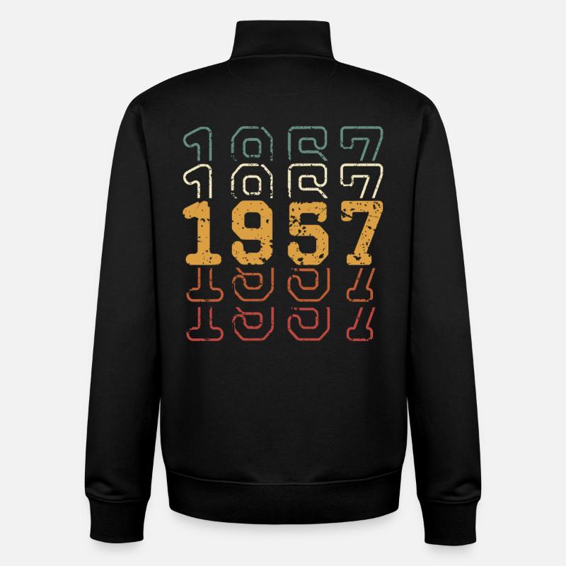 1957 - Sweat zippé unisexe en coton bio Stanley/Stella - noir