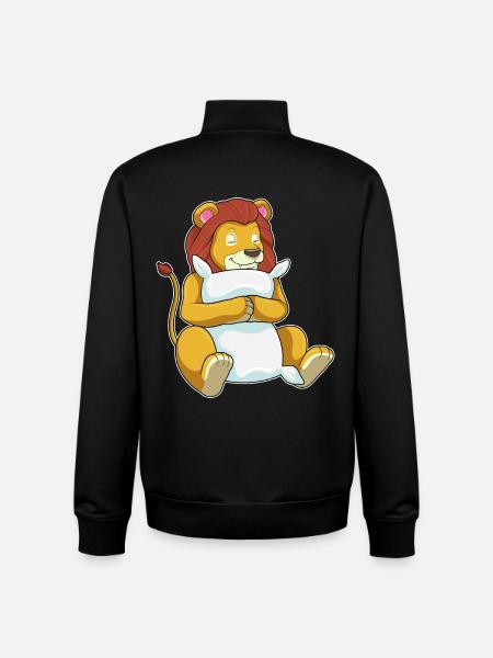 Lion Sleeping Pillow - Unisex Organic Zip Sweatshirt by Stanley/Stella - black