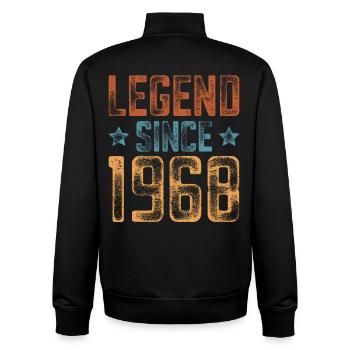 1968 Geboren Geburtsjahr Geburtstag - Unisex Organic Zip Sweatshirt von Stanley/Stella - Schwarz - Hinten - AI Model Male 185 light (185cm)