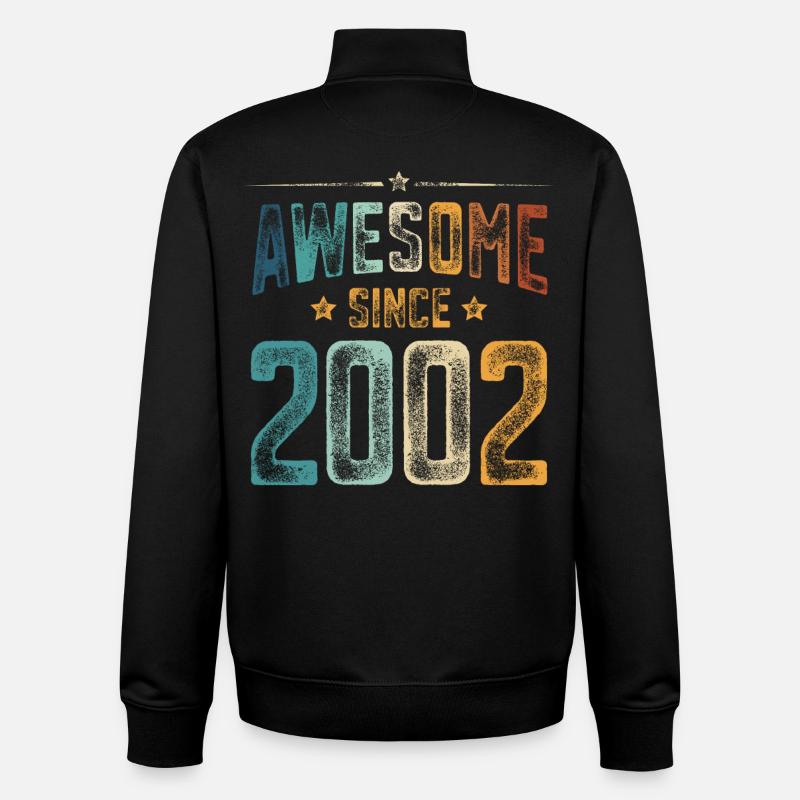 2002 Naissance Année de naissance - Sweat zippé unisexe en coton bio Stanley/Stella - noir