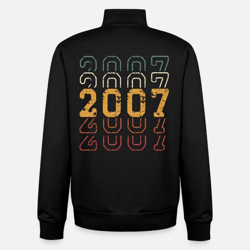 2007 - Sweat zippé unisexe en coton bio Stanley/Stella - noir