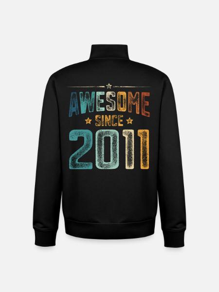 2011 Naissance Année de naissance - Sweat zippé unisexe en coton bio Stanley/Stella - noir